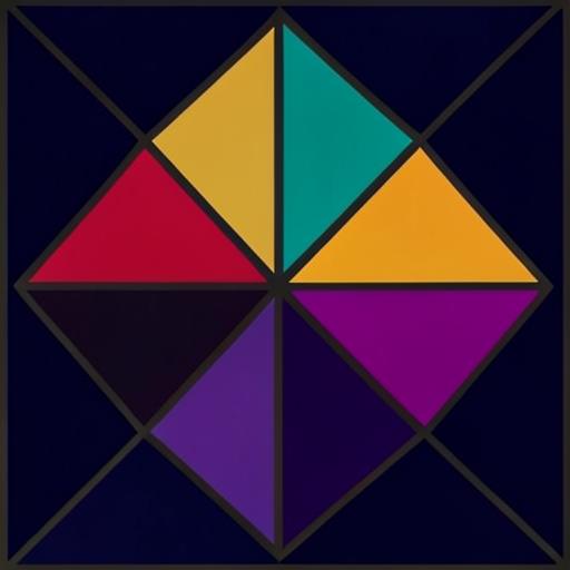 Abstract stained-glass mark representing the founder